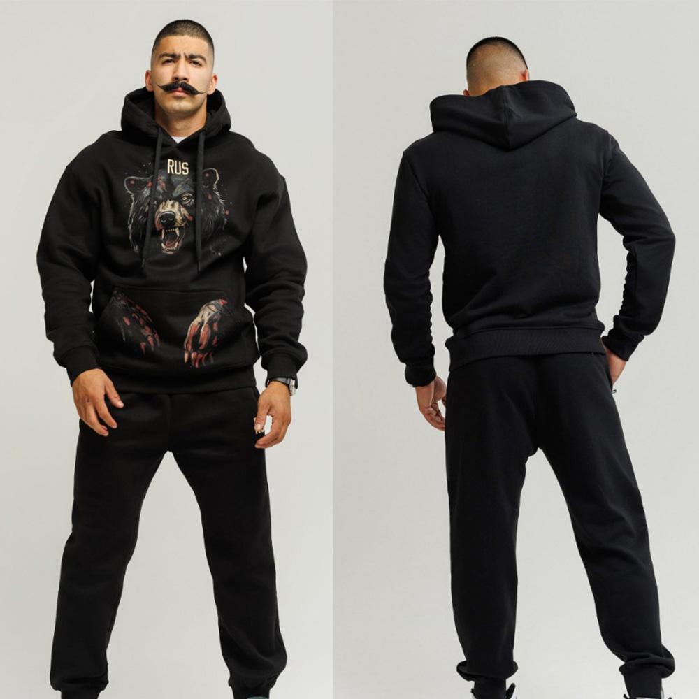 

Fashionable Men s Essential Sports Suit, Hooded Sweatshirt and Sweatpants, Comfortable and Soft Fabric, Handsome Wearing S
