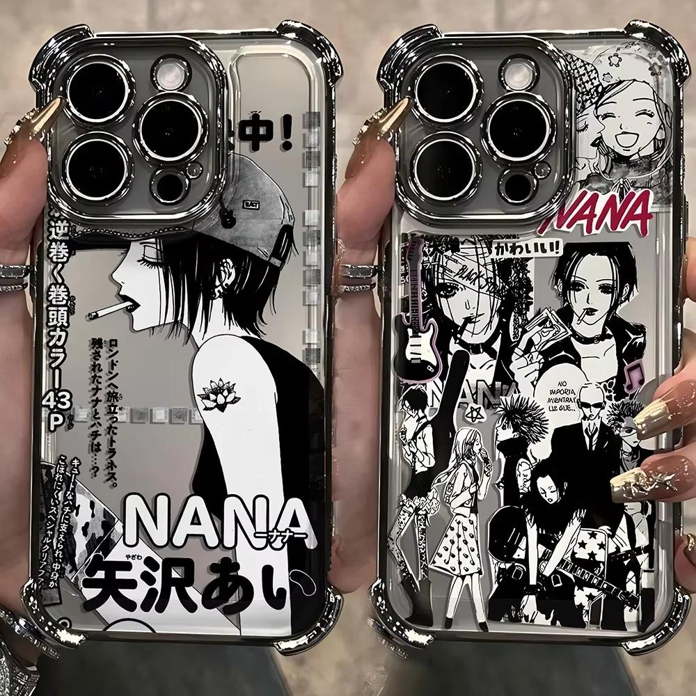 Anime Cool Nana Osaki Line Plating Case For Xiaomi Redmi Note 13 12 12C 11 10 10C 13C 10s 9 9s 9A 9T 9C 8 7 Pro Max 4G 5G Cover