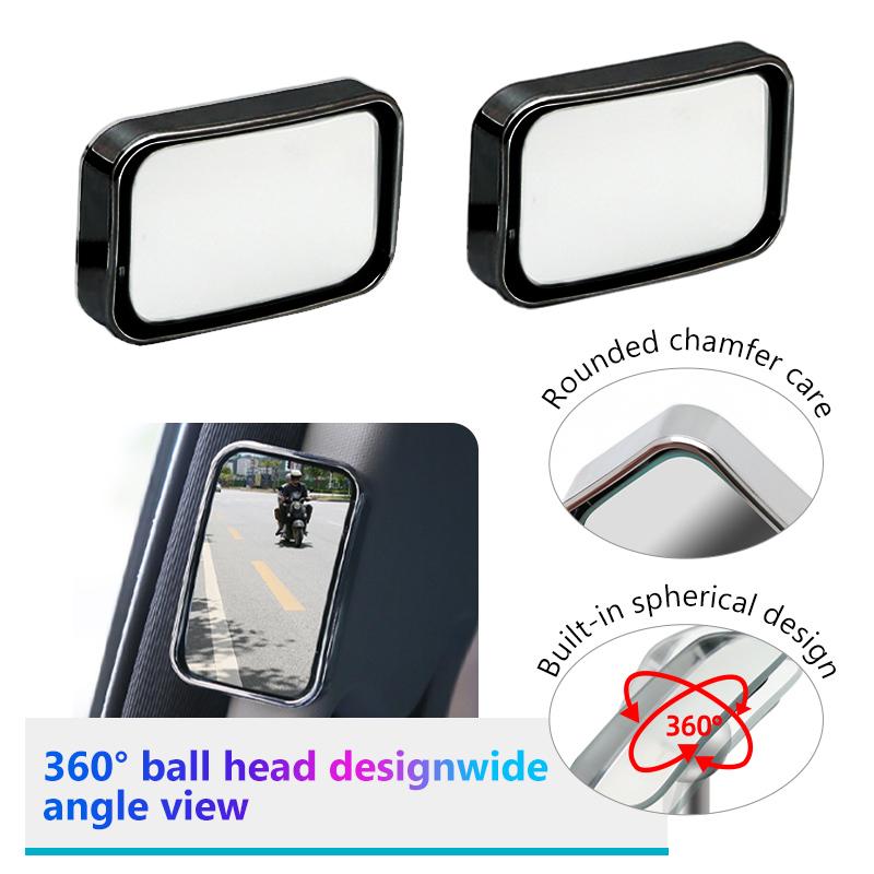 SEAMETAL 2 Stück Rückspiegel für Fondpassagiere HD-Glas Weitwinkel Konvexspiegel Verstellbarer Auto-Toter-Winkel Rückspiegel