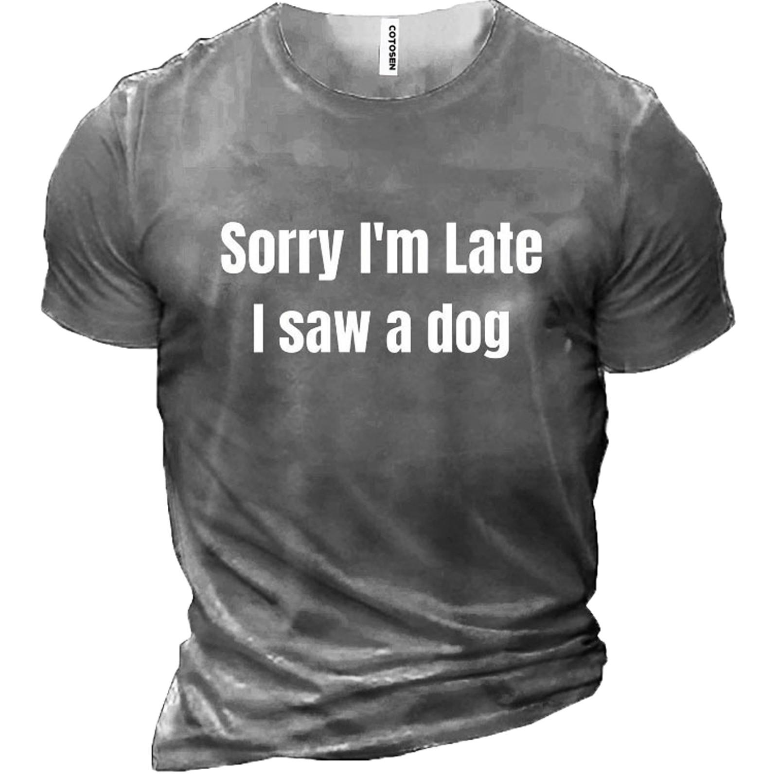 

Мужская повседневная футболка с круглым вырезом и коротким рукавом с гладильным принтом и свободным пуловером L