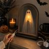Festival-Atmosphäre-Licht Halloween Up Geist Spiegel, Kerze haltend auf gruseliger saisonaler Heimdeko Dekorationen Innen für Wand Tisch Kaminsims Zimmer Büro