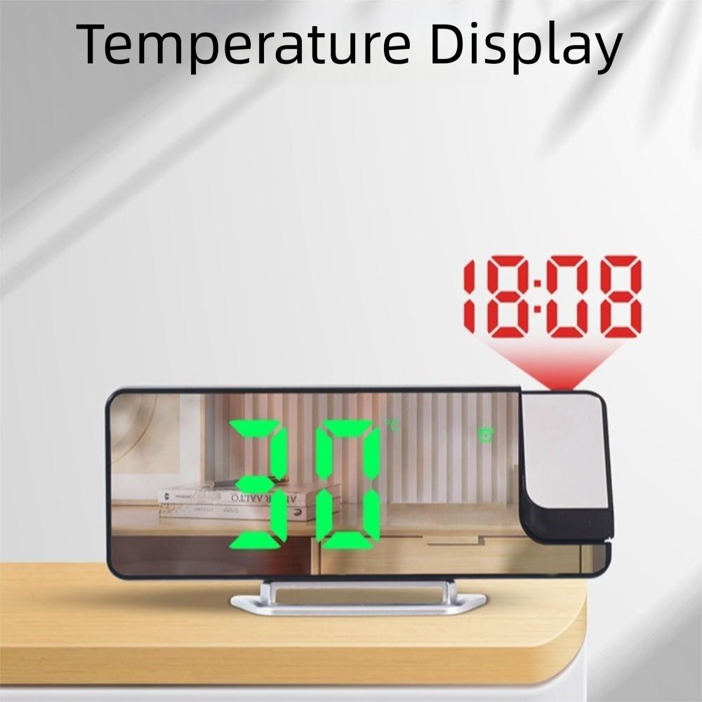 Date/Temperature Display Projection Alarm Clock 12/24H Projector Ceiling Clock  Living Room