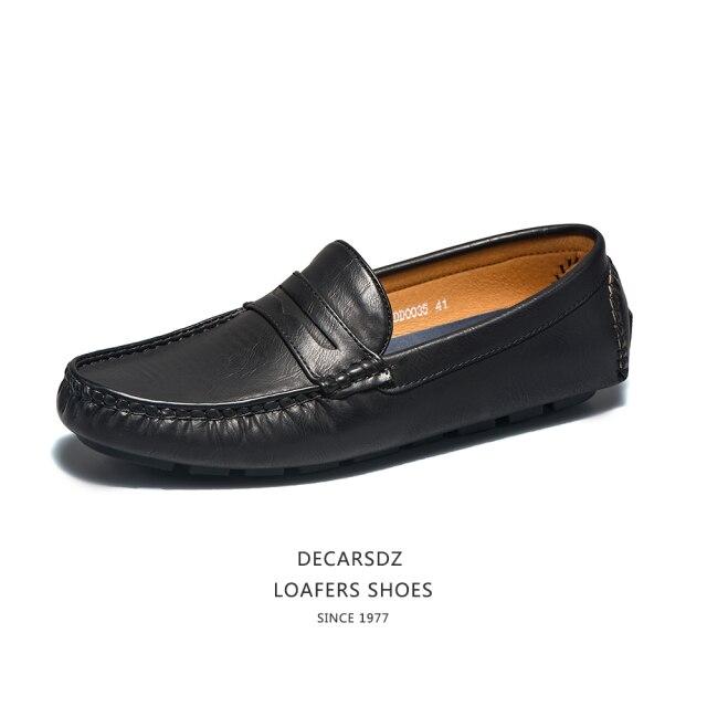 Decarsdz Herrenschuhe Herren Hochwertige Leder Slipper Schuhe für Herren Sommer Herbst Bequem Fahren Faul Herren Freizeitschuhe