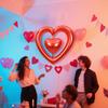 Valentines Red Hearts Balloons 30 Inch Valentine Balloons Set, Valentines Day Foil Balloons For Valentines Day Decorations