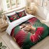 Bettwäsche-Set 1 Bettbezug 2 Kissenbezüge Cristiano Ronaldo Druck Schlafzimmer Heimdekoration