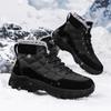 Fashion Men's Snow Boots 2024 Winter New Style with Plush Insulation Trend High Top Outdoor Hiking Thick Cotton Shoes