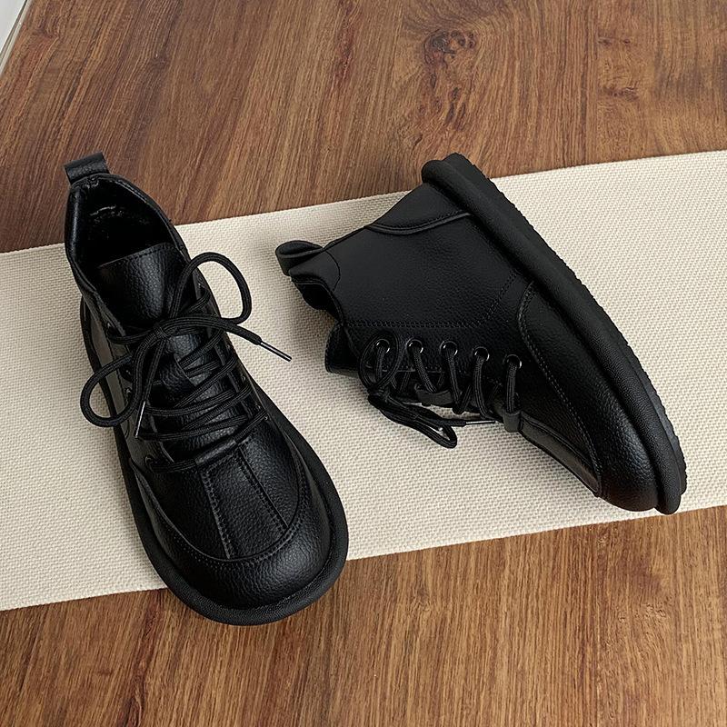 

Mori литературные и ретро ботинки Мартин на мягкой подошве для женщин 2025 новая осень на плоской подошве короткие ботинки универсальные короткие ботинки 40 чёрный