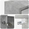 Bathroom Mirror Cabinet with Shelf Concrete Grey 43 x 16 x 62.5 cm