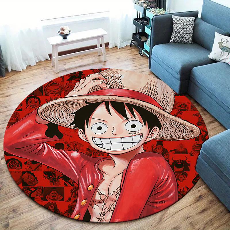 Luffy D Round Area Rug Carpet Rug For Living Room Bedroom Sofa Playroom Decor Nonslip Floor Mat