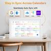 TABWEE Digital Calendar P15 15.6 Inch Wall Mount Touch Screen Calendar App Sync List Notepad Family Calendar Electronic Wall Calendar