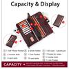 CONTACT'S Genuine Leather Wallet Long Clutch Bag For Women Zipper Phone Pocket Coin Purse Quality Card Holder