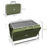 Metalen Geschikt-Stijl Draagbare Barbecue Grill - Groen