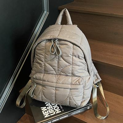 Ultralight Space Down Backpack Women School Backpack Bag Girls Fashion Trend Lightweight Cotton Travel Bag Cotton Shoulder Bags