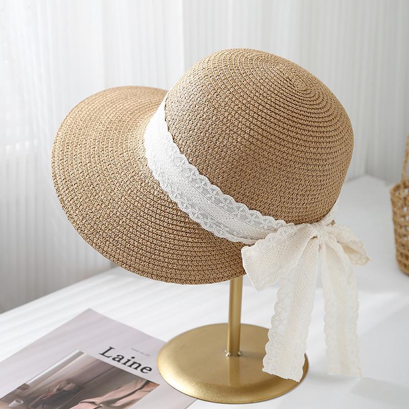 Summer Hats For Women Wide Brim Korean Style Sunshade Sun Protection With Bow Sun Hat Beach Accessories Bucket Hat Female New