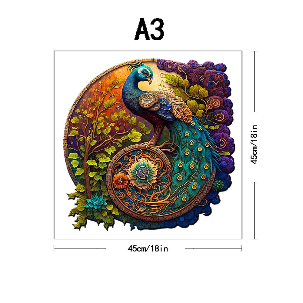 Wooden Jigsaw Puzzles-Wooden Puzzle Adult Unique Shape Advanced Phoenix Wooden Jigsaw Puzzle for Adult, Family Puzzles Gifts