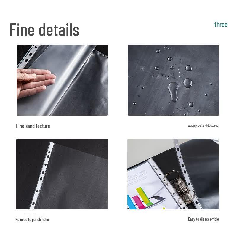 Deli 5710 A4 11-Hole Transparent Sheet Protectors