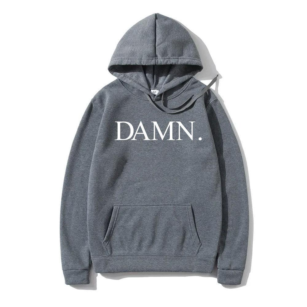 Kendrick Lamar Damn Letter Print Hoodie Herren Hip Hop