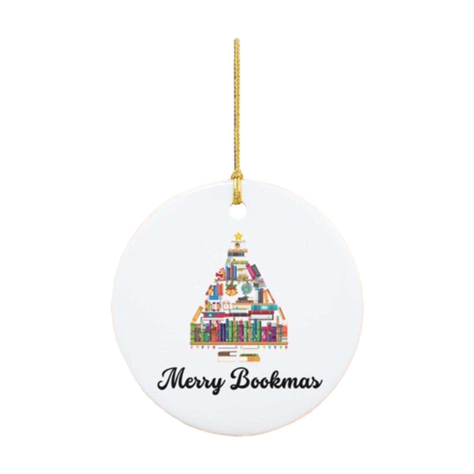 

Book Christmas Tree Decoration Hanging Ornaments Party Favors Book Lovers Gifts for Window Holiday Farmhouse Balcony Garden