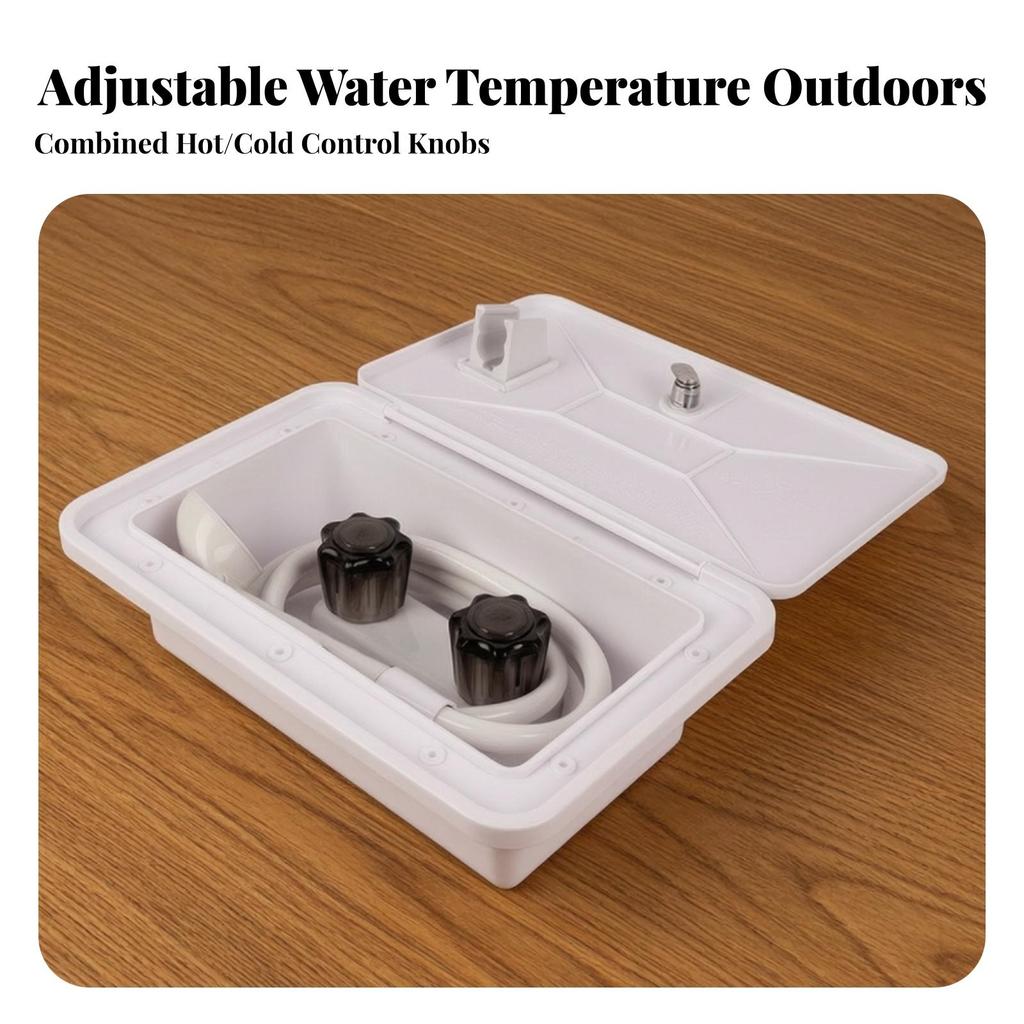 RV Exterior Shower Box Weatherproof Outside Robust for Motorhomes