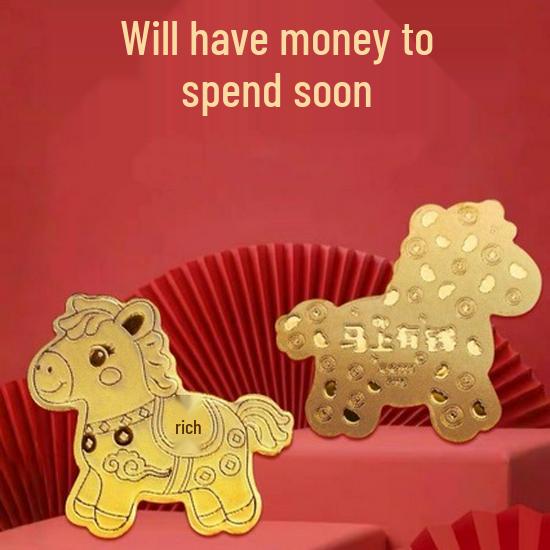 Pure Gold 999 Wealth Talisman Phone Sticker - Attract Wealth Instantly