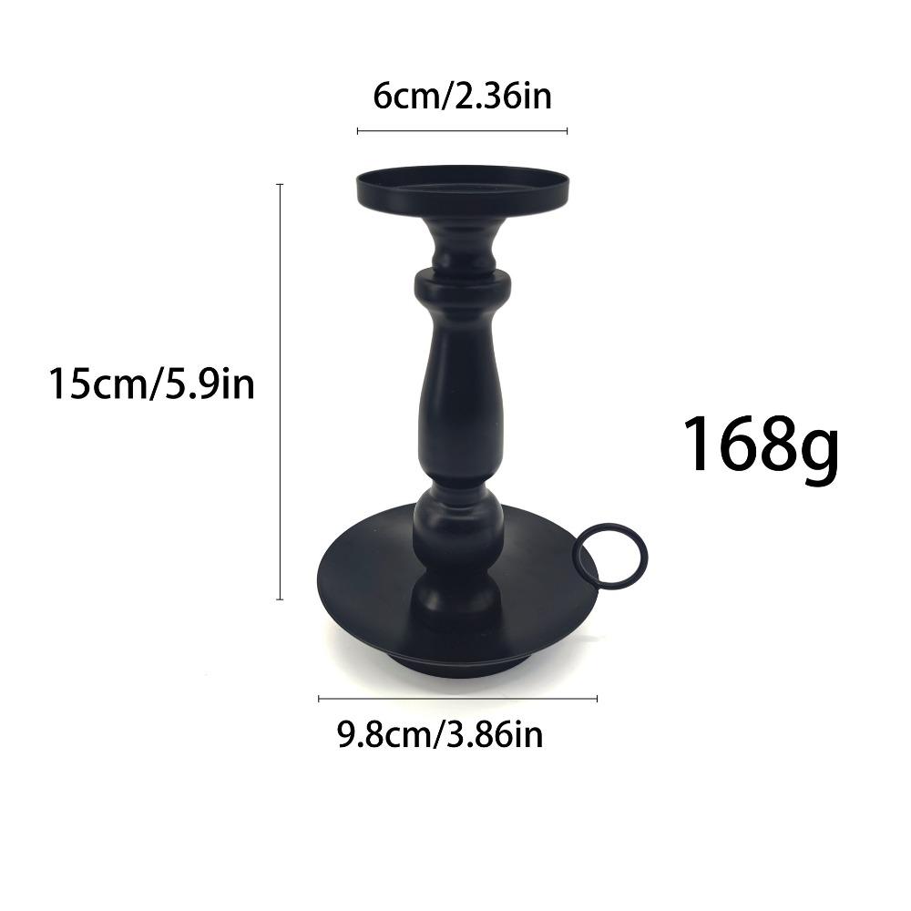 Vintage Metal Candlestick Holder With Handle Anti-slip Candle Holder Desktop Candlestick Adornment