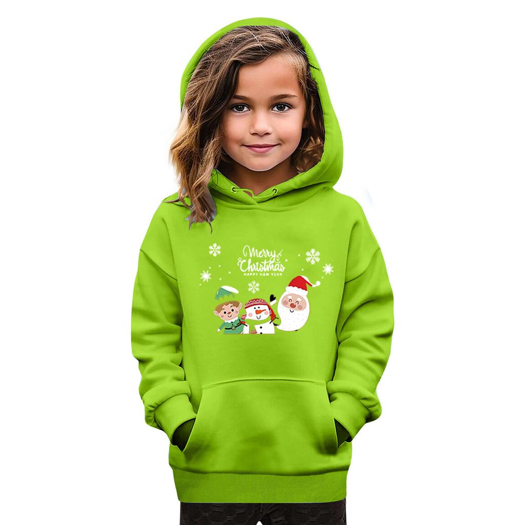 Gensere for tenåringsjenter Hettegensere Langermet Genser med snøring Søt Oversized hettegenser Juledag