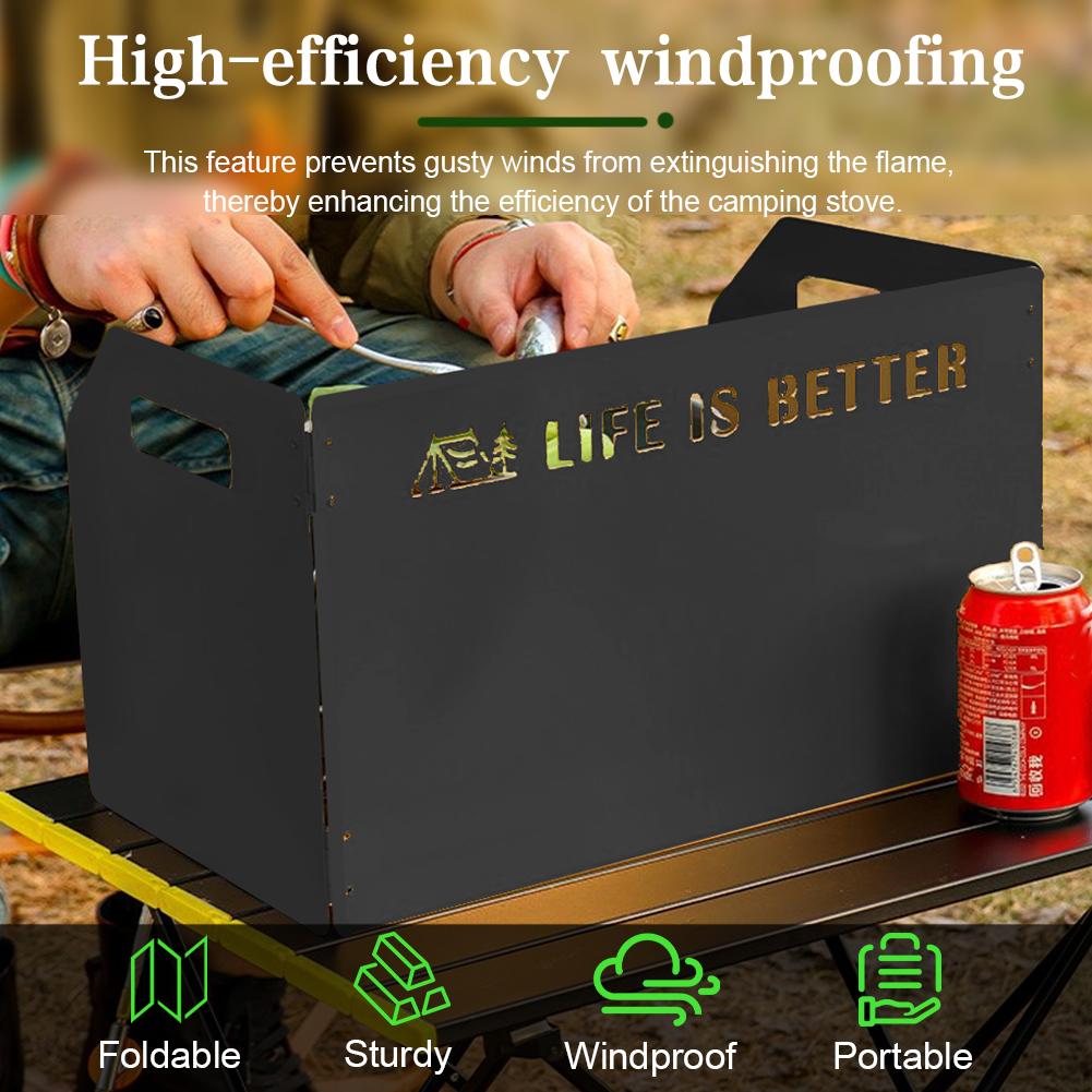 3 Plates Camping Stove Windscreen Adjustable Outdoor Stove Wind Shield Multi-Purpose Cooking Burner Windproof Screen Picnic Tool China Mainland