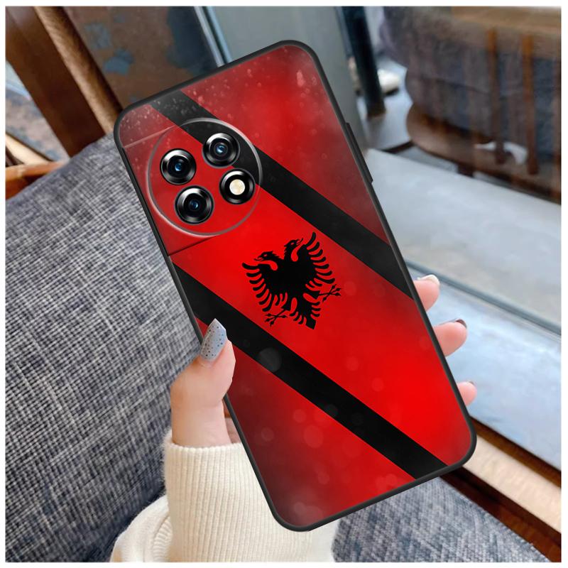 Albania Albanians Flag Case For OnePlus 13 15 13R 13T 12 12R 11 9 10 Pro 10T 8T Nord 5 CE 2 3 4 Lite N20 N30 Coque