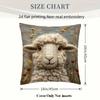 Vikama 2D Cute Sheep Pillowcase Double-Sided Printed Comfortable Living Room Sofa Cushion Cover Home Decoration