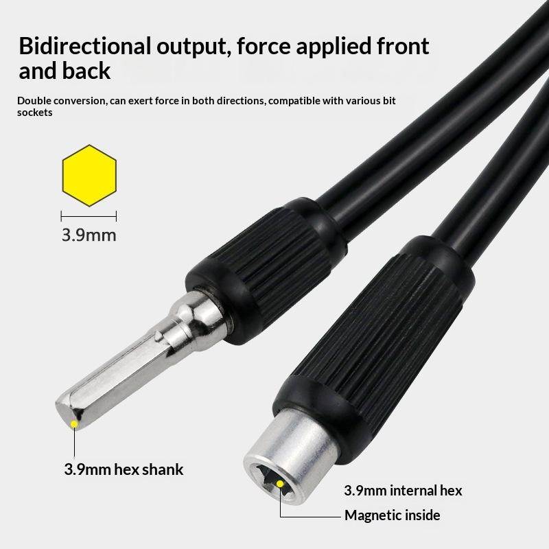 Electric Drill Flexible Shaft Extension Non-slip Handle Screwdriver Bit Holder for Home Renovation Narrow Gap Installation
