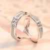 925 Silver Couple Ring, A Pair of Fashionable Diamond-set Open Rings, Simple Jewelry. 2026