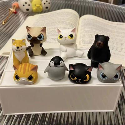 Charmante Sammlung von 6 lebensechten Katzendollen Katzenfiguren Plastikkatzenfiguren Perfekt für Sammler und Kinder Geburtstagsgeschenk