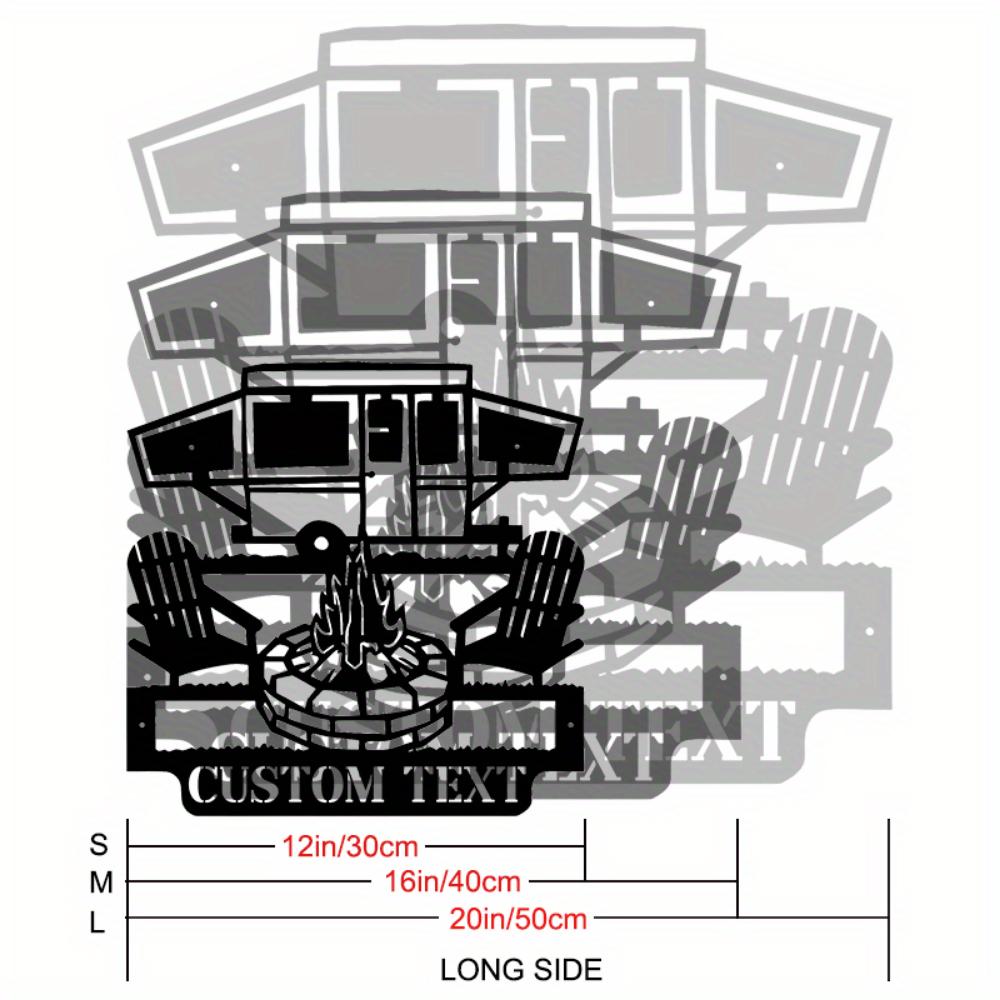 Custom Camper Van Metal Wall Art Sign Personalized Outdoor Home Decor 30cm