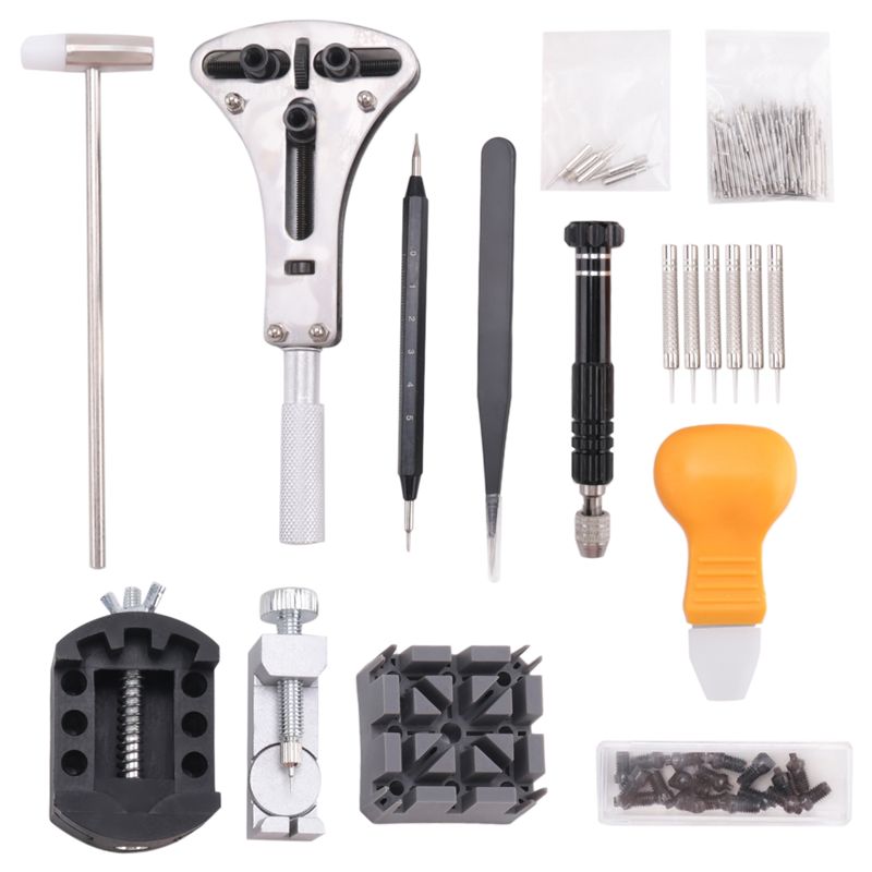A95D-153 Pcs Watch Repair Kit Professional Spring Bar Tool Set,Watch Battery Replacement Tool Kit,Watch Band Link Pin Tool Set