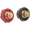 Car Thru Panel Battery Terminal Connector 2 Pcs, 3/8in Automotive Feed Thru Battery Terminal Connectors with Silicone Terminal Covers, Solid Zinc and