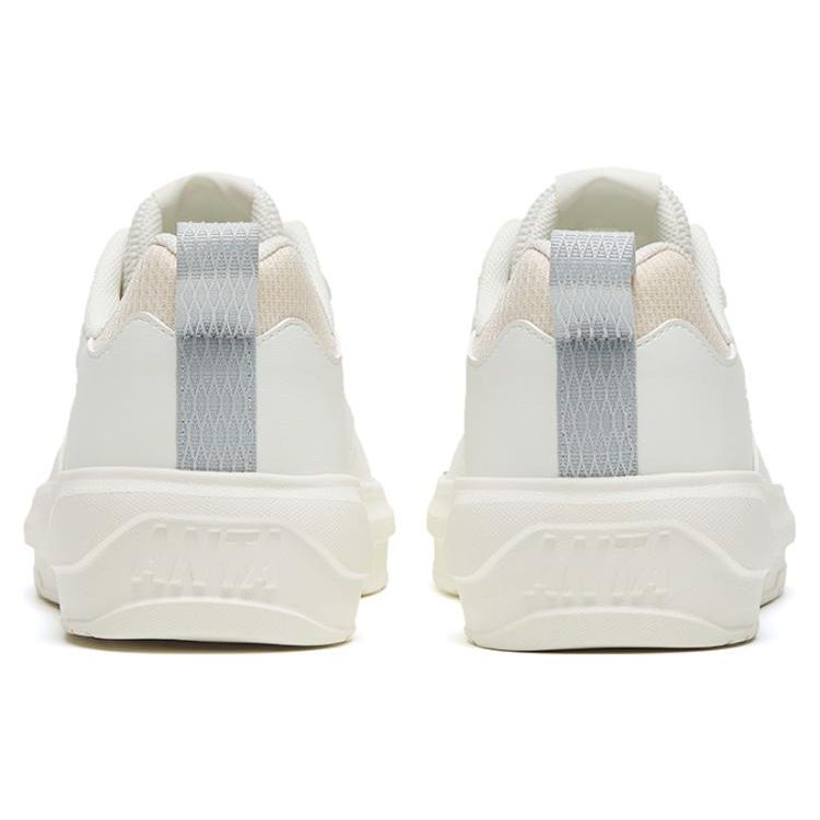 Anta Non-Slip Durable Lightweight Low-Top Skate Shoes Women Sneakers White Gray Blue 922328060-1