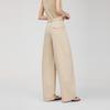 ELLE Versatile Design Mid-Rise Thin Straight Casual Pants Women Bottoms Khaki EK51129