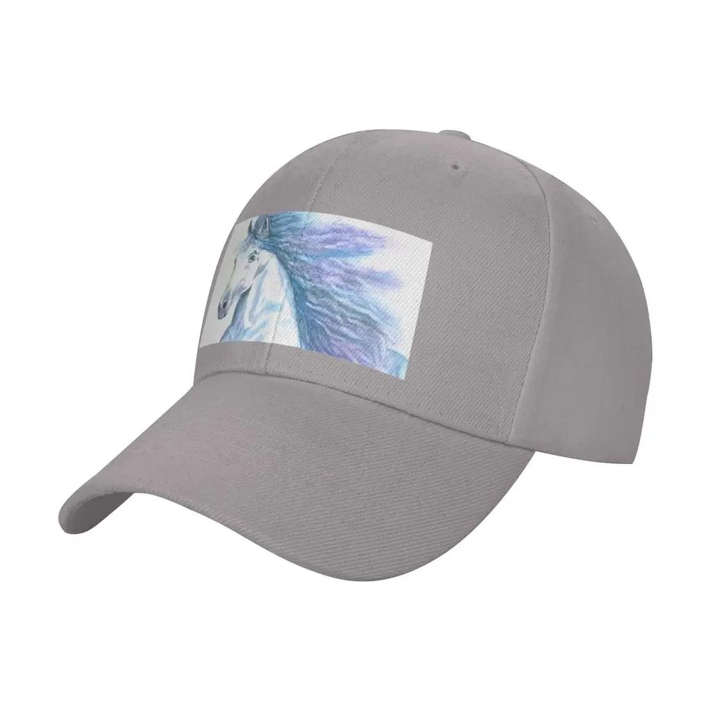 Mystery Horse with Blue and Purple Unisexe Baseball Cap Hip Hop Luxury Caps Beach Bag Sailor Cap for Unisex Designer Unisex Women's