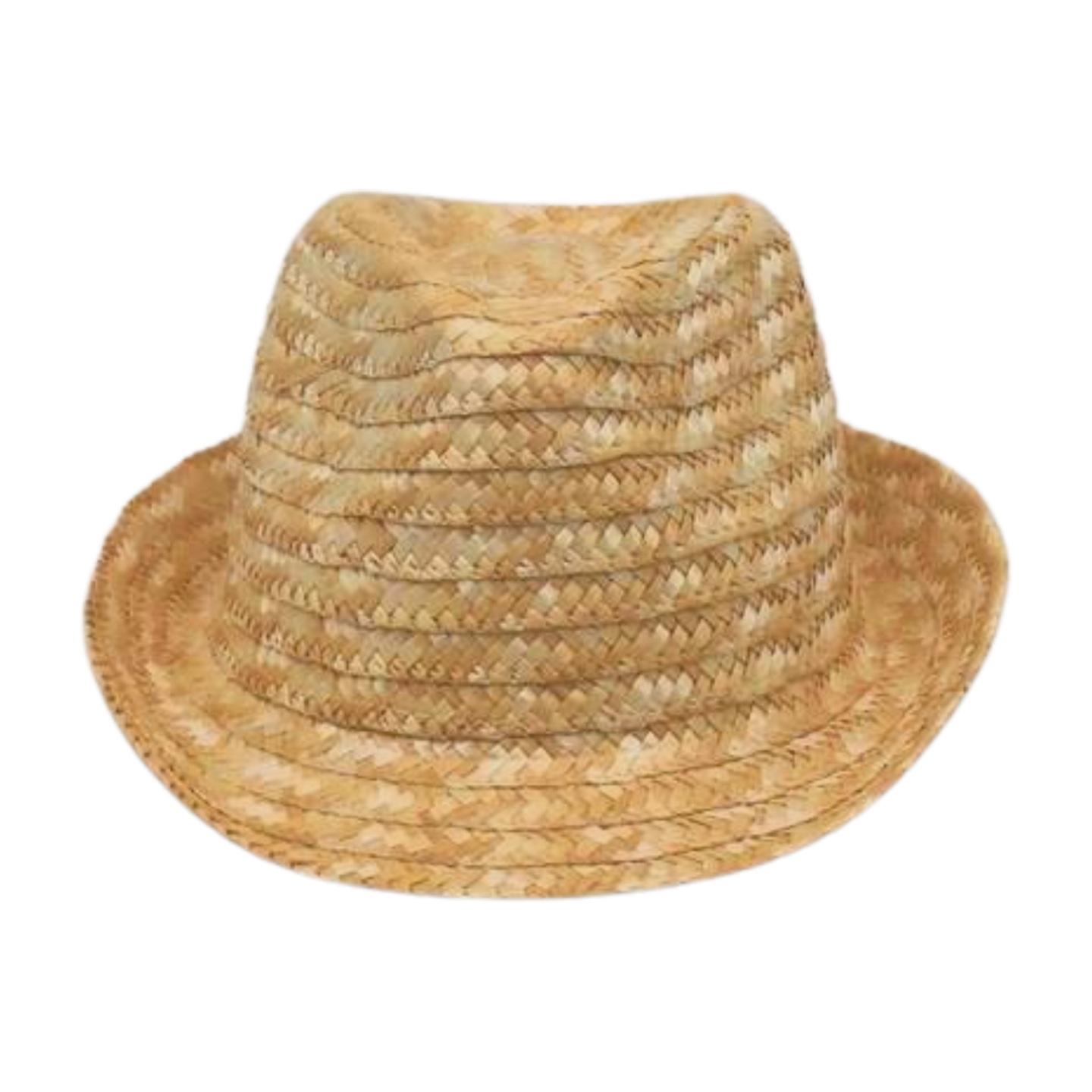 

Korean Version Of The New Cross-Border Wholesale Small Brim Top Hat, Crimped Summer Fashion Straw Hat Woven Breathable Men S And Women S Jazz Hat One-size-fits-all straw hat [small curled edge]