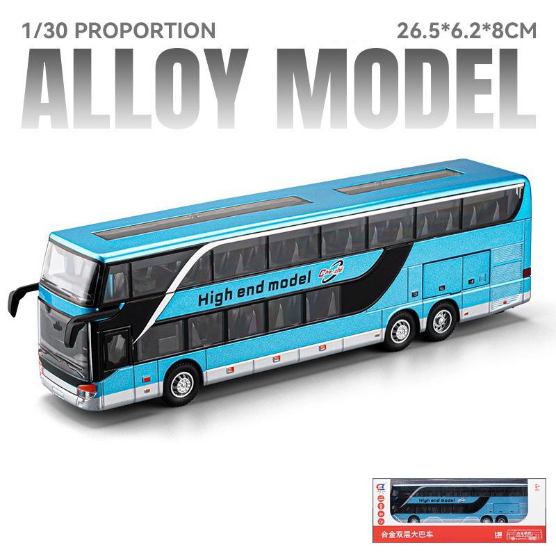 1/50 SETRA autobus autíčko pro chlapce litý kovový model pro děti stahovací miniatura zvukové světlo vzdělávací kolekce dárek pro dítě