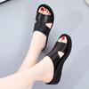 2025 New Fashion Summer Women's Sandals Luxury Wedges Slippers Black Platform Shoes for Women Shoes Zapatos De Mujer