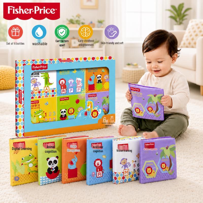 Набор мягких книг Fisher-Price для раннего обучения - 6 книг