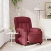 Electric Recliner Chair Burgundy Fabric