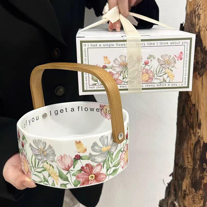 

Стильная роскошь, как масляная живопись, Солнечный сад, Керамическая фруктовница, Ретро, Для дома, Гостиная, Фруктовая тарелка, Высококлассный, Нишевый, Сувенир 800ml