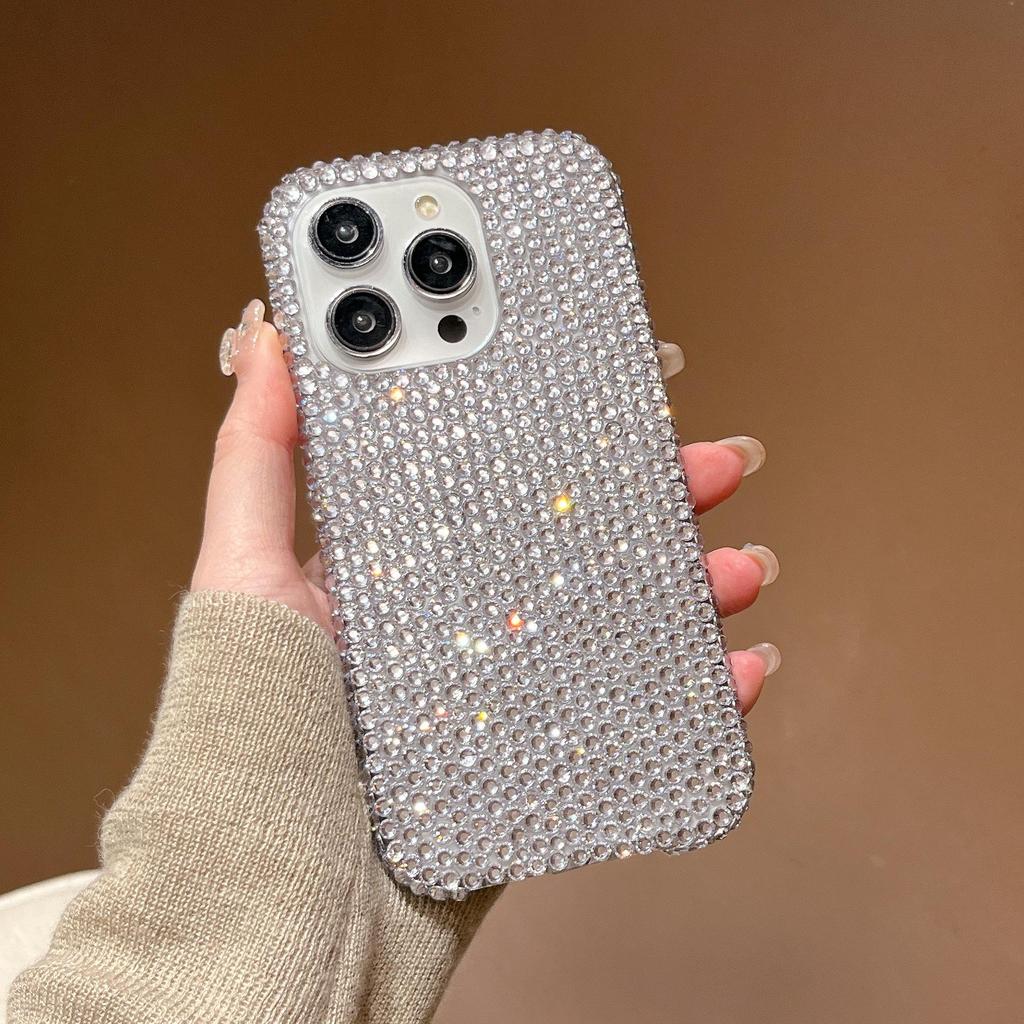 Luxury Drop-Proof Diamond Bow Case for iPhone 16 Pro Max, fits Apple 17