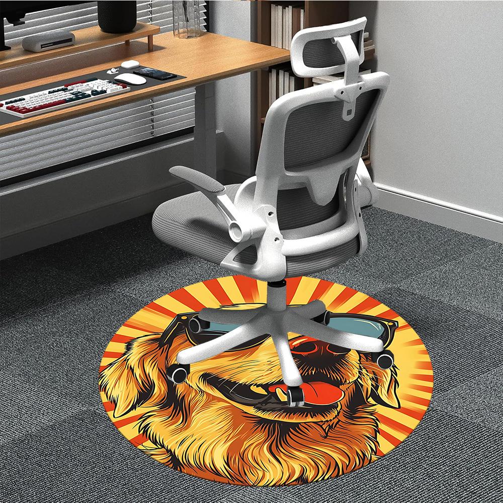 

1pc Cool Dog Chair Carpet for Office, Soft Flannel Throw Mat, Perfect for Office, Holiday Party Decoration Choice yy260320059 80cm by 80cm