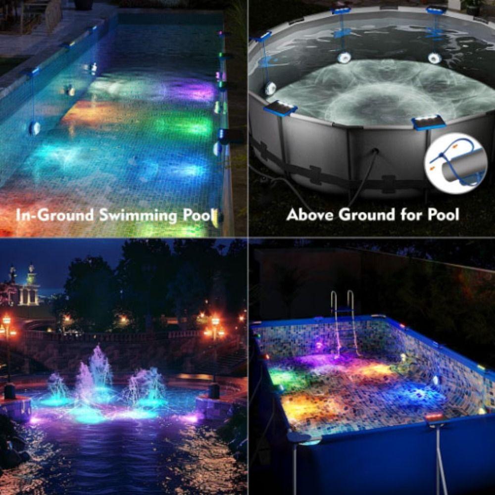 RGB Color Timer Solar Swimming Pool Light Remote Control Underwater Light  Swimming Pool