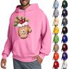 Męska bluza z kapturem, bluza w kontrastowym kolorze, kurtka sportowa casualowa