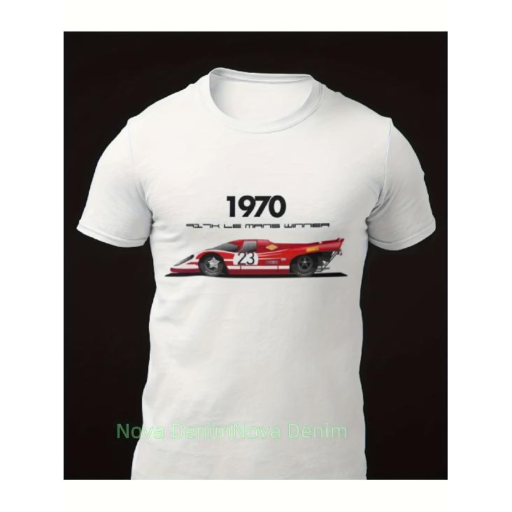 1970 917 K Race Car Vintage Graphic T-Shirt - Unisex Retro Racing Tee With Vintage 917 Race Car Design, Lightweight Breathable Fabric, Regular Fit