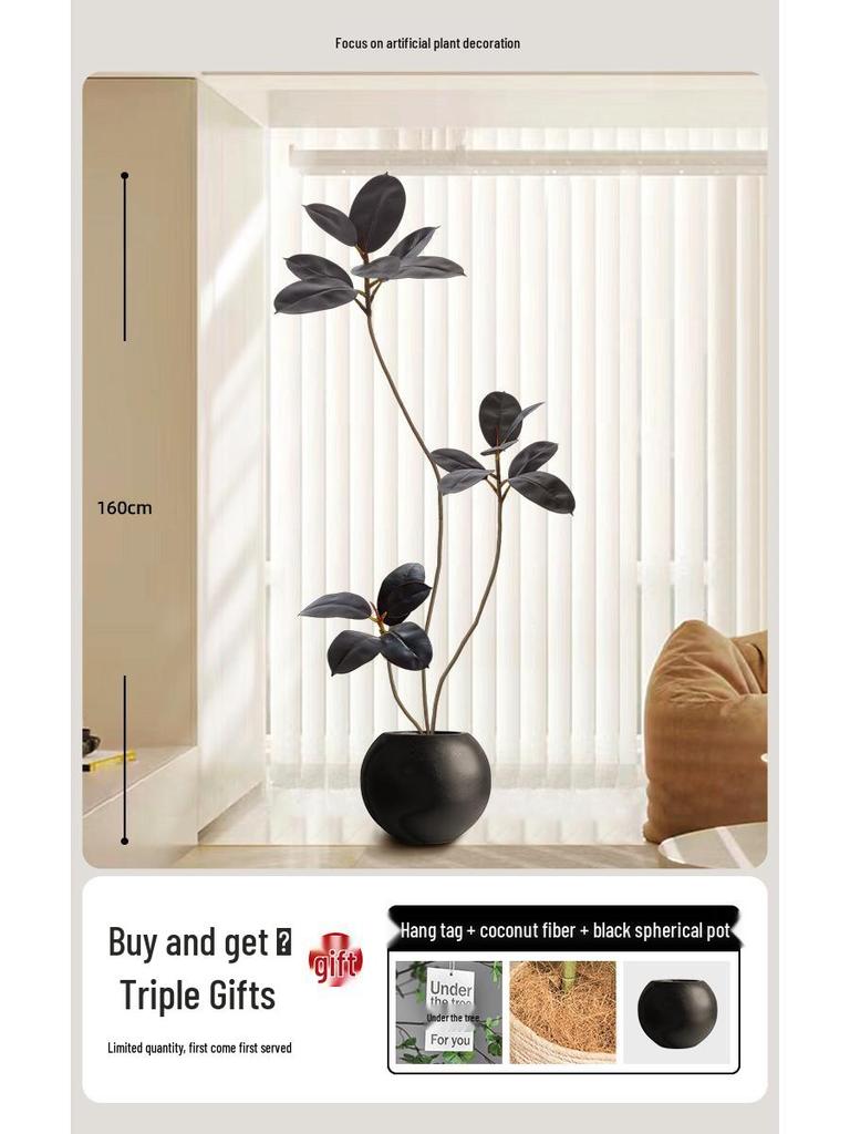 Luxurious Large Faux Green Plant Decoration for Indoor Use